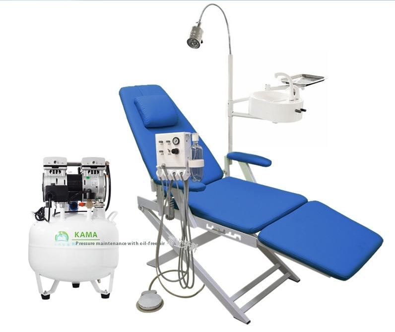 188-Portable Lightweight Dental Chair Electric Recliner with Mobile Trolley Foldable Simple Design and D.jpg